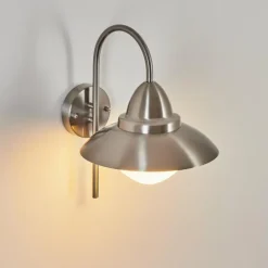 Applique murale d'extérieur Gielas LED Nickel mat, 1 lumière
