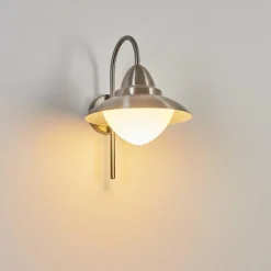 Applique murale d'extérieur Gielas LED Nickel mat, 1 lumière