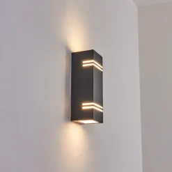 Applique murale d'extérieur Fokpo LED Noir, 1 lumière