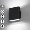 FHL easy Éclairage Led|Applique murale d'extérieur Magnetics LED Noir, 2 lumières, Détecteur de mouvement