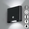 FHL easy Éclairage Led|Applique murale d'extérieur Magnetics LED Noir, 2 lumières, Détecteur de mouvement