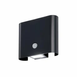 FHL easy Éclairage Led|Applique murale d'extérieur Magnetics LED Noir, 2 lumières, Détecteur de mouvement