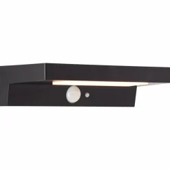 Applique murale d'extérieur Brilliant Barker LED Noir, 1 lumière, Détecteur de mouvement