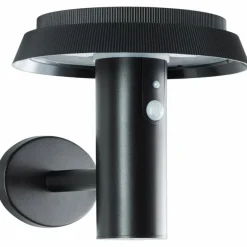 Applique murale d'extérieur Brilliant Alvero LED Noir, 1 lumière, Détecteur de mouvement
