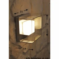 Applique murale d'extérieur Konstsmide SANREMO LED Acier inoxydable, Transparent, 9 lumières