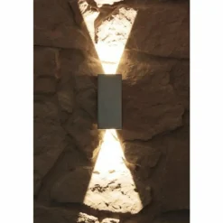 Applique murale d'extérieur Konstsmide CREMONA LED Acier inoxydable, 2 lumières