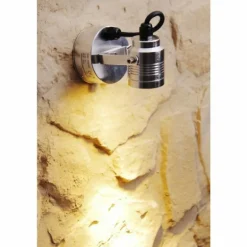 Applique murale d'extérieur Konstsmide Monza LED Aluminium, Acier inoxydable, 3 lumières, Détecteur de mouvement