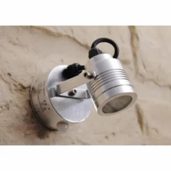 Applique murale d'extérieur Konstsmide Monza LED Aluminium, Acier inoxydable, 3 lumières, Détecteur de mouvement