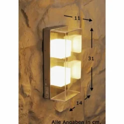 Applique murale d'extérieur Konstsmide LED Acier inoxydable, Gris, 1 lumière