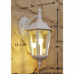 Applique murale d'extérieur Konstsmide FIRENZE Transparent, Blanc, 1 lumière