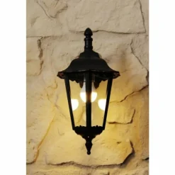 Applique murale d'extérieur Konstsmide FIRENZE Noir, Transparent, 1 lumière