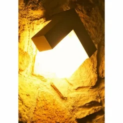Applique murale d'extérieur LUTEC GEOMETRY Argenté, Blanc, 1 lumière