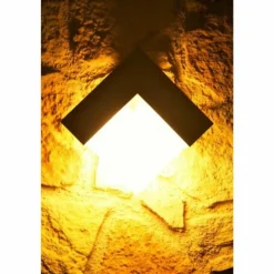 Applique murale d'extérieur LUTEC GEOMETRY Argenté, Blanc, 1 lumière