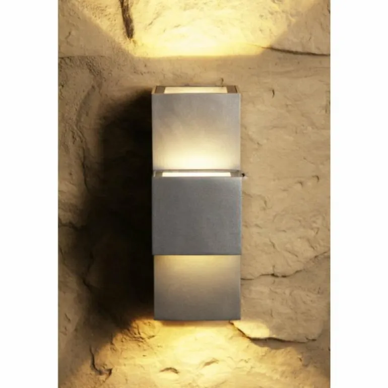 Applique murale d'extérieur Konstsmide MONZA LED Acier inoxydable, 2 lumières