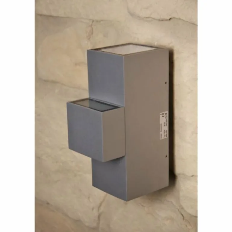 Applique murale d'extérieur Konstsmide MONZA LED Acier inoxydable, 2 lumières