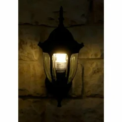 Applique murale d'extérieur Rabalux Milano Noir, Transparent, 1 lumière