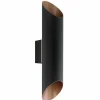 Applique murale Eglo AGOLADA LED Cuivre, Noir, 2 lumières