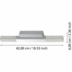 Luminaires Eglo Éclairage Led|Applique murale Eglo ALCUDIA LED Chrome, 2 lumières