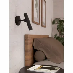 Luminaires Eglo Éclairage Led|Applique murale Eglo ALMUDAINA LED Noir, 1 lumière