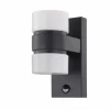 Applique murale Eglo ATOLLARI LED Anthracite, 2 lumières, Détecteur de mouvement
