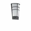 Applique murale Eglo BREGANZO 1 LED Anthracite, 2 lumières, Détecteur de mouvement