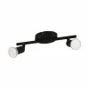 Luminaires Eglo Éclairage Led|Applique murale Eglo BUZZ-LED Noir, 2 lumières