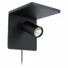 Luminaires Eglo Appliques|Applique murale EGLO CIGLIE LED Noir, 1 lumière