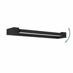 Luminaires Eglo Éclairage Led|Applique murale Eglo GEMILIANA LED Noir, 1 lumière