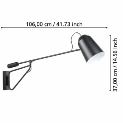 Luminaires Eglo Appliques|Applique murale Eglo LORETO Noir, Blanc, 1 lumière