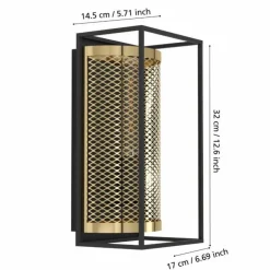 Luminaires Eglo Appliques|Applique murale Eglo NOHALES Noir, 1 lumière