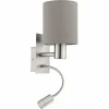 Luminaires Eglo Éclairage Led|Applique murale Eglo PASTERI LED Nickel mat, 2 lumières