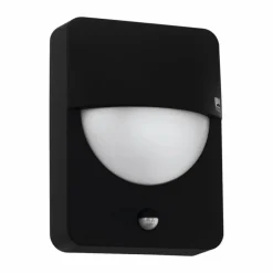 Applique murale Eglo SALVANESCO Noir, 1 lumière, Détecteur de mouvement