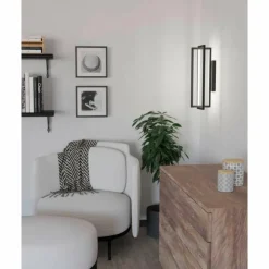 Luminaires Eglo Éclairage Led|Applique murale Eglo SIBERIA LED Noir, 1 lumière, Télécommandes