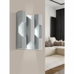 Luminaires Eglo Éclairage Led|Applique murale Eglo-Leuchten ZINACUA LED Argenté, 4 lumières