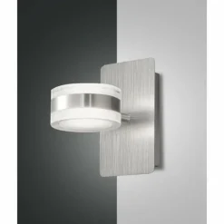 Luminaires Fabas Luce Appliques|Applique murale Fabas Luce Dunk LED Aluminium, 1 lumière