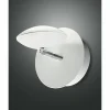Luminaires Fabas Luce Éclairage Led|Applique murale Fabas Luce Hale LED Chrome, Blanc, 1 lumière