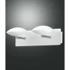 Luminaires Fabas Luce Éclairage Led|Applique murale Fabas Luce Hale LED Chrome, Blanc, 2 lumières