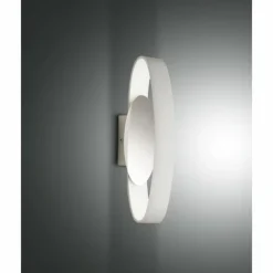 Luminaires Fabas Luce Appliques|Applique murale Fabas Luce Gaby LED Blanc, 1 lumière