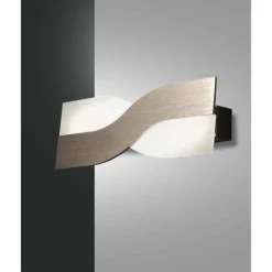Luminaires Fabas Luce Éclairage Led|Applique murale Fabas Luce Riace LED Bronze, 1 lumière, Changeur de couleurs