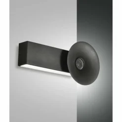 Luminaires Fabas Luce Éclairage Led|Applique murale Fabas Luce Aretha LED Noir, 1 lumière