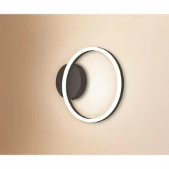 Luminaires Fabas Luce Éclairage Led|Applique murale Fabas Luce Giotto LED Noir, 1 lumière