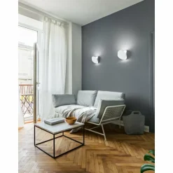 Luminaires Fabas Luce Éclairage Led|Applique murale Fabas Luce Shield LED Blanc, 1 lumière