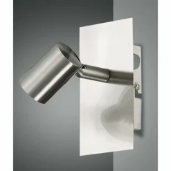 Luminaires Fabas Luce Spots Et Projecteurs|Applique murale Fabas Luce Tucson Nickel mat, 1 lumière