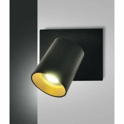 Luminaires Fabas Luce Spots Et Projecteurs|Applique murale Fabas Luce Modo Noir, 1 lumière