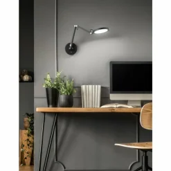 Luminaires Fabas Luce Éclairage Led|Applique murale Fabas Luce Regina LED Noir, 1 lumière