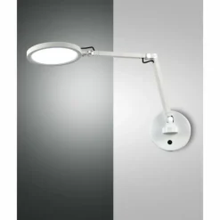 Luminaires Fabas Luce Appliques|Applique murale Fabas Luce Regina LED Blanc, 1 lumière