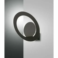 Luminaires Fabas Luce Appliques|Applique murale Fabas Luce Hector LED Noir, 1 lumière