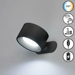 FHL easy Éclairage Led|Applique murale Magnetics LED Noir, 1 lumière