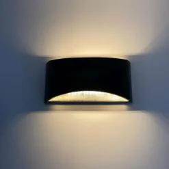 Luminaires Fischer & Honsel Appliques|Applique murale Fischer & Honsel Arles LED Noir, 2 lumières