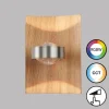 Luminaires Fischer & Honsel Appliques|Applique murale Fischer & Honsel SHINEWOOD LED Nickel mat, 1 lumière